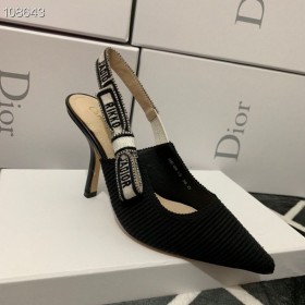 ディオール"J'ADior Slingback95mmポンプ黒技術布