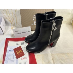 ストリー Cl Zip Booty70Mmの低いブーツ牛革の黒のストリー靴