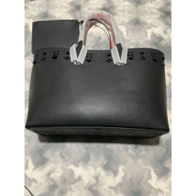 ストリー東西CabataトートバッグCalfskinスパイク黒ャンバッグ
