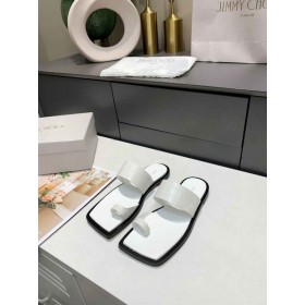 )Jimmy Choo(ジミーチュー)スライドは、子牛革白