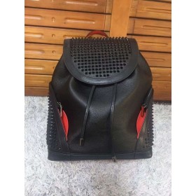 ストリー Explorafunkバックパック粒子牛の皮を散りばめた黒