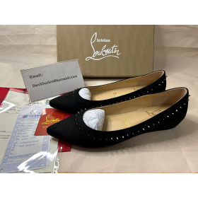 ストリー平Anjalina Black/ブラックガンスエード