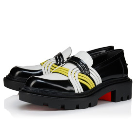Christian Louboutin Moc College Gaagal Loafers Abrasivato Calf Leather Black
