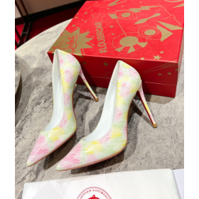 Christian Louboutin Pigalle Pumps 100mm CL Logo Leather Multi
