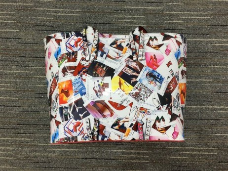 Christian Louboutin Cabata Tote Bag Mønster Patent Skinn Flerfarget