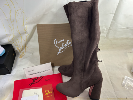Christian Louboutin Jane Botta 85 Mm Støvler Veau Velours Cosme