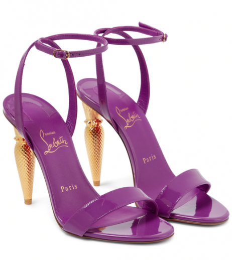 Christian Louboutin LipQueen Patent Lilla Eneste 100mm Sandaler