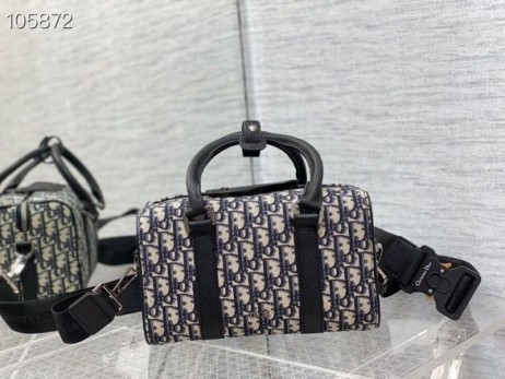 Dior Lingot 26 Bag Beige Svart Dior Skrå Jacquard