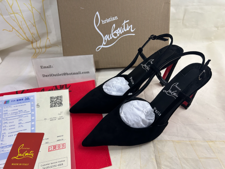 Christian Louboutin Condoroline 100 Mm Slynge Tilbake Pumper Veau Velours Svart