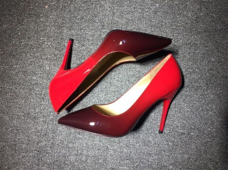 Christian Louboutin Kate Pumper 85 mm Patent Skinn Gradient Rød