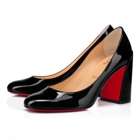 Christian Louboutin Miss Sab 85 Mm Pumper Patent Kalv Svarte Christian Louboutin Sko
