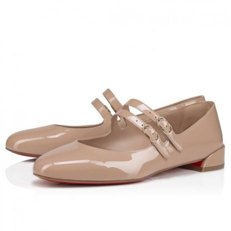 Christian Louboutin Sweet Jane Ballerinaer Patent Skinn Naken 2