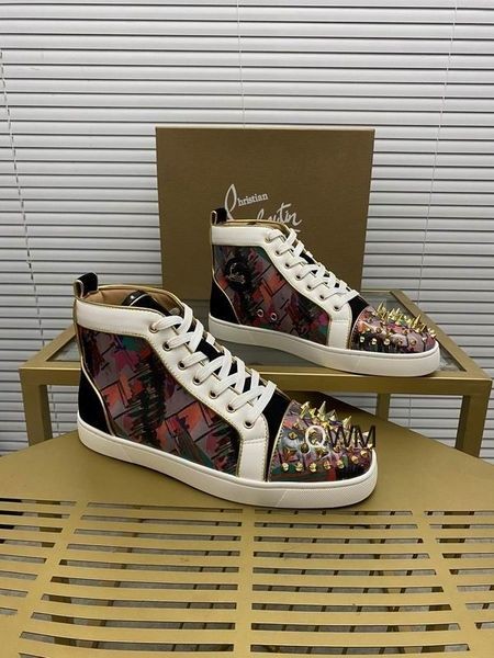Christian Louboutin Lou Pik Pik Orlato Høye Sneakers Trykt Tilsatt Flerfarget