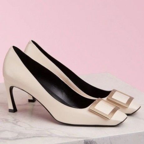 Roger Vivier Belle Vivier Trompette 70mm Pumper Hvit Kalveskinn