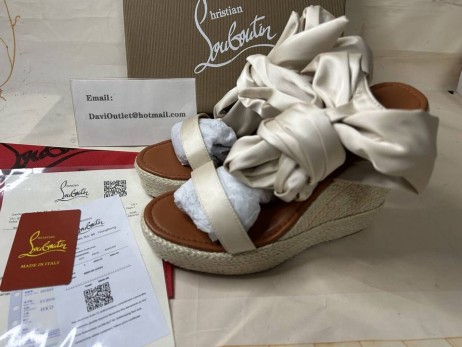 Christian Louboutin Kile Monica du Désert 110 mm Craie/naturel Cott