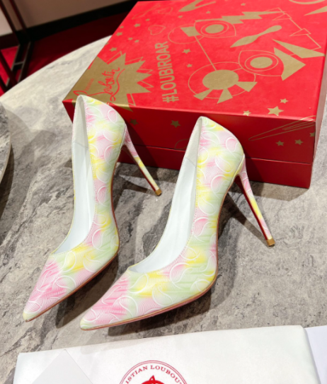 Christian Louboutin Pigalle Pumps 100mm CL Logo Leather Multi