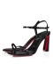 Christian Louboutin Condora Slynge Pumpe 85 Mm Sandaler Patent Kalv Lær Svart