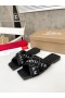 Christian Louboutin Crossimule Skinn Sandaler Alle Svarte CL Sko Store