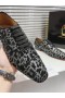 Christian Louboutin Greggy Dama Oxfords Fløyel Royal Broderi Sølv