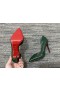 Christian Louboutin Iriza Pumper 100mm Croc-effekt Skinn Grønn