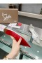 Christian Louboutin Jelly Strass Leiligheter Pvc Iriserende Nappa Skinn Og Strass Sølv
