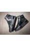 Christian Louboutin Loubikick Flatskjerm Høye Sneakers Kalveskinn Patent Leather Black