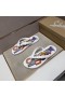 Christian Louboutin Menn Spike Flip Flop Mønster CL Hvit Sko Store