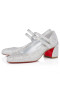 Christian Louboutin Miss Jane Strass 55 Mm Mary Janes Metallic Semsket Skinn Og Strass Krystall