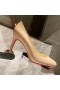 Christian Louboutin Enkel Patent Lær Pumper 85mm Naken CL Sko