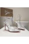 Christian Louboutin Spikoo 100mm Pumper PVC Og Lær Hvit