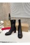 Christian Louboutin Stretchadoxa 70 Mm Lave Støvler Strukket Sort Kalveskinn