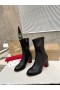 Christian Louboutin Stretchadoxa 70 Mm Lave Støvler Strukket Sort Kalveskinn