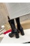 Christian Louboutin Stretchadoxa 70 Mm Lave Støvler Strukket Sort Kalveskinn