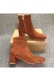Christian Louboutin Turela Ankel Boots 55mm Veau Velours Brun