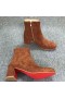 Christian Louboutin Turela Ankel Boots 55mm Veau Velours Brun