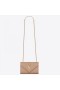 Saint Laurent Liten Konvolutt Veske Beige Kornet Skinn Saint Laurent Poser