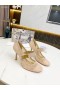 Dior Babyen D Nude Semsket Mesh Cap Toe Pumper 75mm