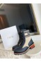 Dior D-Store Ankel Boot Beige Teknisk Stoff Kalv Skinn