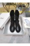 Dior D-Store Ankel Boot Stoffet Alle Sort Kalveskinn