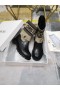 Dior D-Store Ankel Boot Trekk Grå Sort Kalveskinn