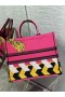 Dior Bestill Medium Tote Bag D-Jungelen Pop Broderi Rosa