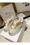 Dior Vibe Sneaker Hvit Mesh-Gull-Tone Teknisk Stoff
