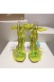 Christian Louboutin Alyah Sandaler 85mm PVC Iriserende Skinn Neon Gul