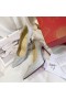 Christian Louboutin Anjalina Spike Pump 85mm Glitter i Sølv