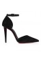 Christian Louboutin Astrida Bruden 100 Mm Strappy Pumper Veau Velours Svart Christian Louboutin Sko