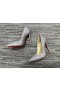 Christian Louboutin Brystområdet 554 Pumper 100mm Patent Skinn Grå