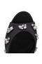 Christian Louboutin Degraqueen 85 Mm Muldyr Sandaler Crepe Satin Svart Christian Louboutin Sko