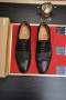 Christian Louboutin Greggo Oxford Kalv Skinn og Semsket skinn Sort