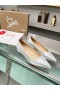Christian Louboutin Kate Ballerina Flats Sequin Stoff Sølv
