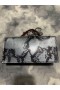 Christian Louboutin Loubi54 Clutch Preget Metallic Amazonia Skinn Sølv